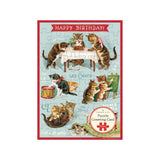 Cavallini 60pc Puzzle Greeting Card - Happy Birthday Cat's Party