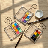 Nobel Portable Mini High Pigment Watercolour Paints Keychain (8 colors) - Pastel