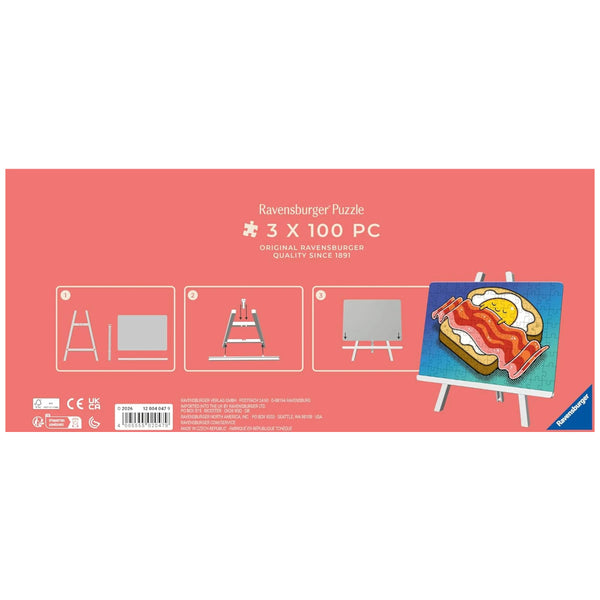 Ravensburger 100pc 3pk Puzzles - Kawaii Breakfast, Lunch & Dinner