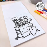Oh Colour Me Colouring Book - Garden Therapy
