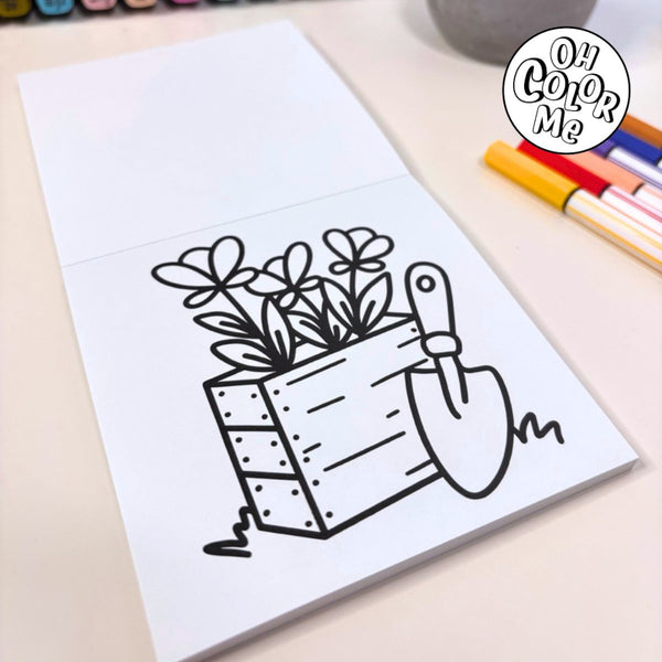 Oh Colour Me Colouring Book - Garden Therapy