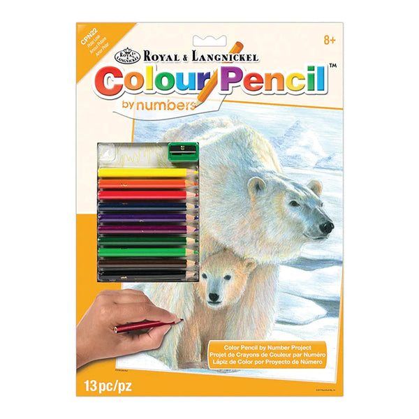 Royal & Langnickel Colour Pencil By Numbers Kit - Polar Love