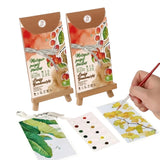 Nobel Watercolor Painting Cards Kit - Leafy Bookmarks