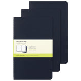 Moleskine Cahier Plain Journals 3pk, Large - Indigo Blue
