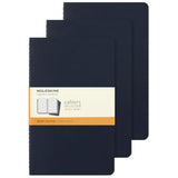 Moleskine Cahier Lined Journals 3pk, Large - Indigo Blue