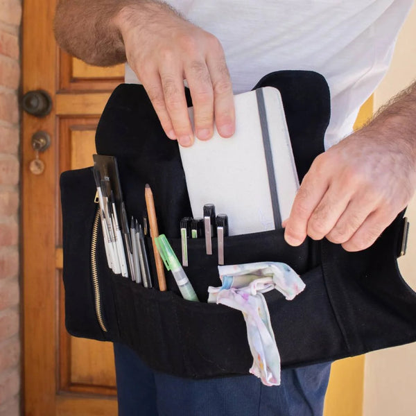 Etchr Artist Roll-Up Pouch - Waxed Black