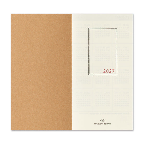 TRAVELER'S Notebook Full Size Refill, Monthly, 2027