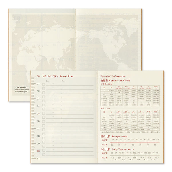 TRAVELER'S Notebook Passport Size Refill, Monthly, 2027