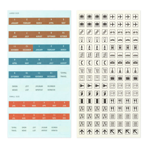 TRAVELER'S notebook Customized Diary Sticker Set, 2027