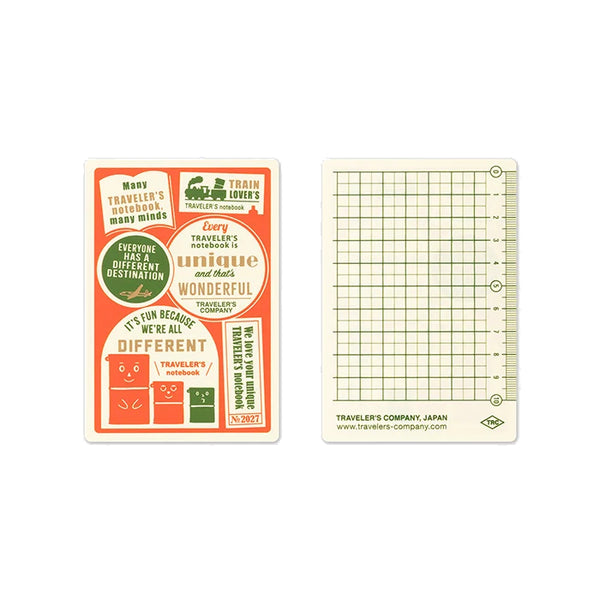 TRAVELER'S Notebook Passport Size Refill, Pencil Board, 2027