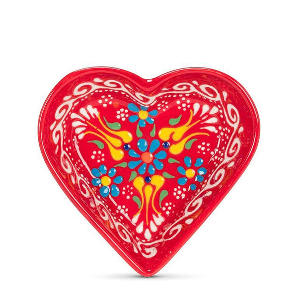Abbott Ceramic Dish - Floral Heart, Assorted