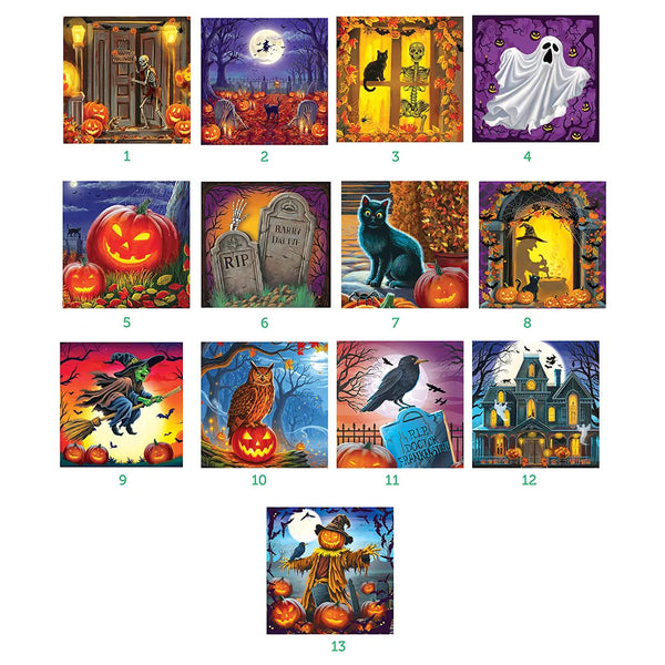 Eurographics Halloween Night Countdown Calendar Puzzle Set 13 x 50pc