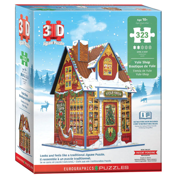 Eurographics 323pc 3D Puzzle - Christmas Yule Shop Model