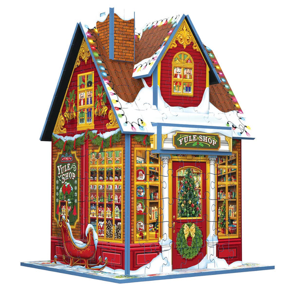 Eurographics 323pc 3D Puzzle - Christmas Yule Shop Model