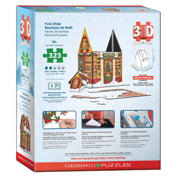 Eurographics 323pc 3D Puzzle - Christmas Yule Shop Model