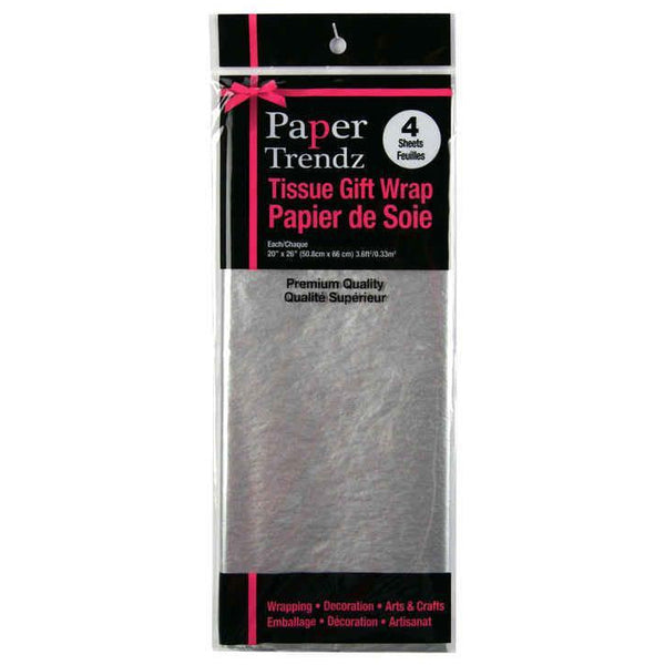 Paper Trendz Tissue Paper Gift Wrap 4pk Silver
