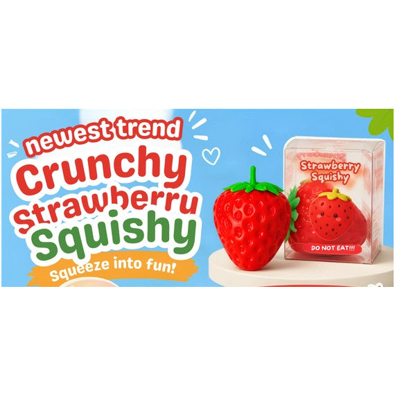 Inome Crunchy Strawberry Squishy Toy