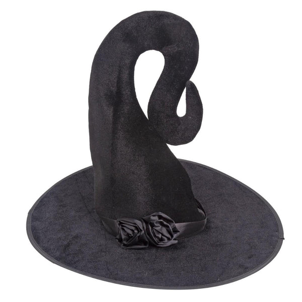 Party Gear Black Witch Hat, Wide Brim - Adult Size