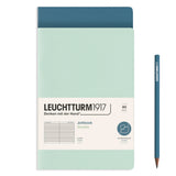 Leuchtturm1917 A5 Medium Jottbook 2pk - Ruled MINT & STONE BLUE
