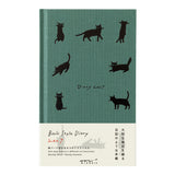 Midori 2027 Agenda - Weekly, B6, Hardcover, Green Cat