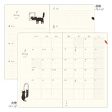 Midori 2027 Agenda - Weekly, B6, Hardcover, Beige Cat
