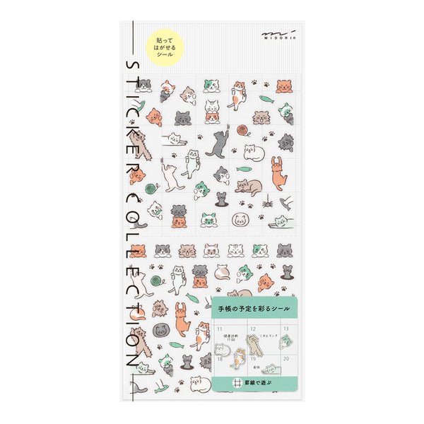 Midori Planner Stickers - Line Cats