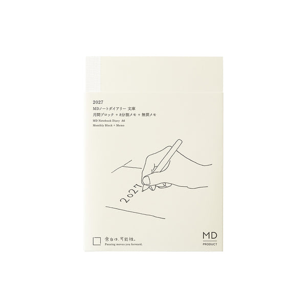 Midori 2027 Agenda - Monthly, A6, White