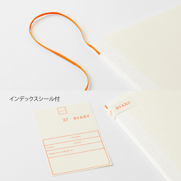 Midori 2027 Agenda - Monthly, A5 Thin, White