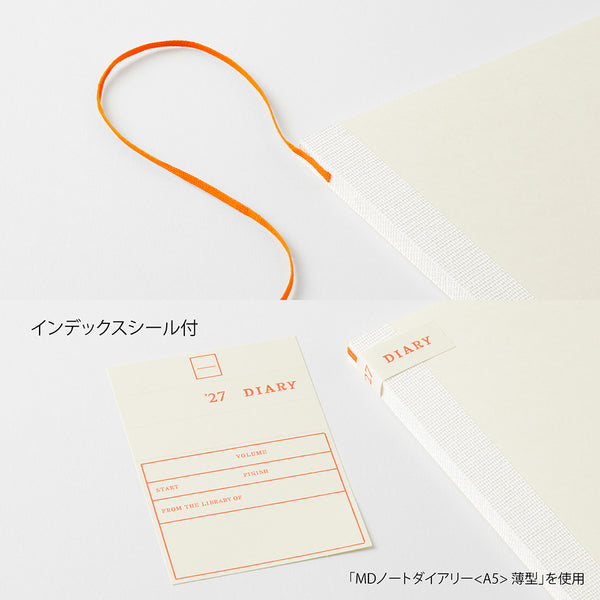 Midori 2027 Agenda - Monthly, A4 Thin, White