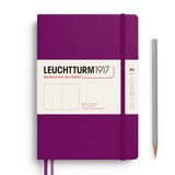 Leuchtturm1917 A5 Medium Notebooks - Blank BURGUNDY