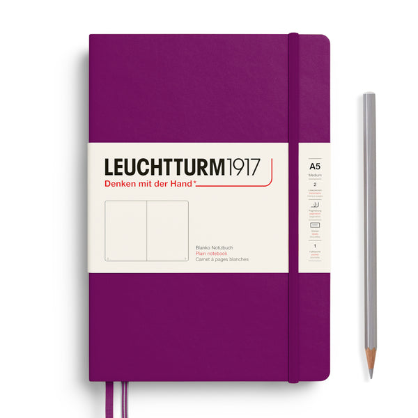 Leuchtturm1917 A5 Medium Notebooks - Blank BURGUNDY
