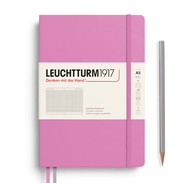 Leuchtturm1917 A5 Medium Notebooks - Grid BUBBLEGUM