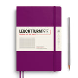 Leuchtturm1917 A5 Medium Notebooks - Grid BURGUNDY