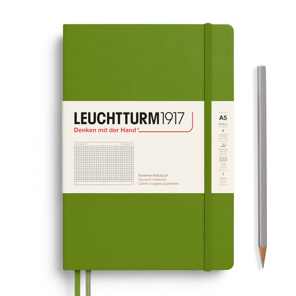 Leuchtturm1917 A5 Medium Notebooks - Grid MOSS
