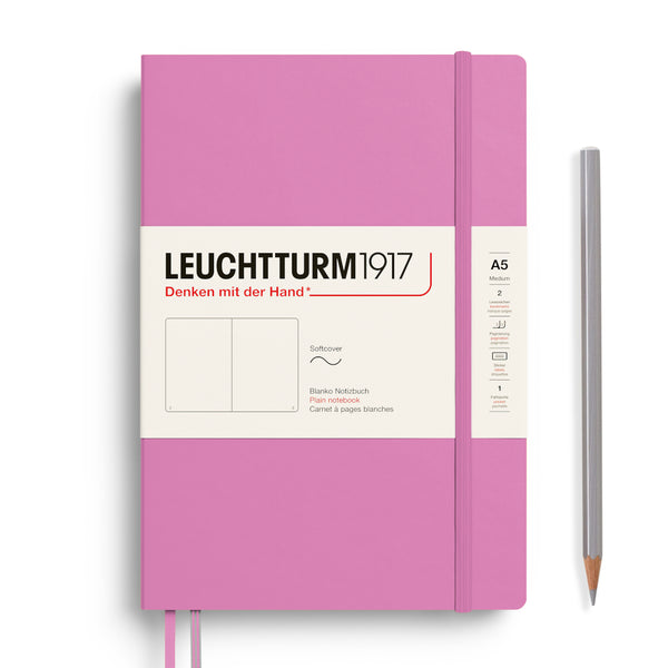 Leuchtturm1917 A5 Medium Softcover Notebook - Blank BUBBLEGUM