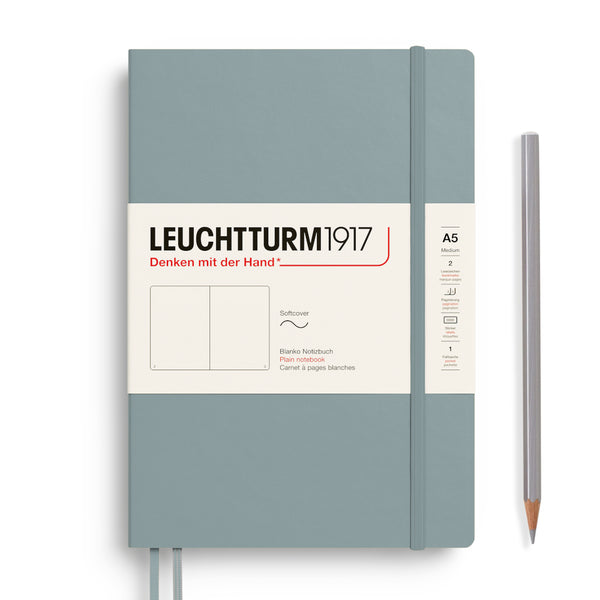 Leuchtturm1917 A5 Medium Softcover Notebook - Blank DOVE