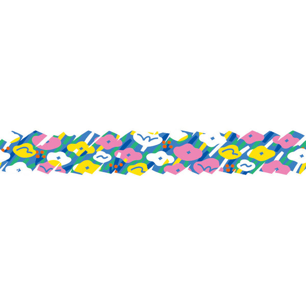 Hitotoki SODA Transparent Masking Tape 30mm Flower Garden