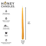 Honey Candles Hand Dipped Hanukkah Candles 45pk, Natural