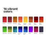 Viviva Colors Colorsheets Watercolour Set - Original 16 Colours