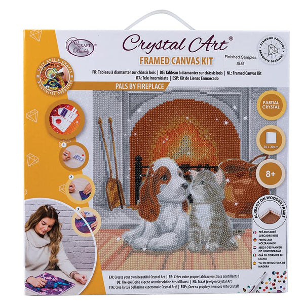 Crystal Art Mounted Kit, Medium - Pals by Fireplace