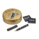 Kaweco AL Sport Piston Fountain Pen, Black/Gold, Medium Nib