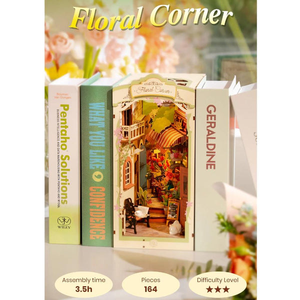 Robotime Rolife DIY Mini Book Nook Kit - Floral Corner