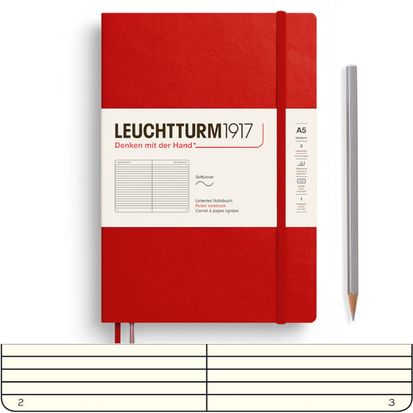 Leuchtturm1917 A5 Medium Softcover Notebook - Lined