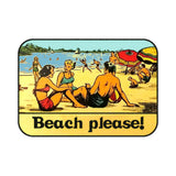 Hilda74 Retro Vinyl Sticker - Beach Please