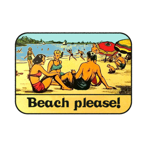 Hilda74 Retro Vinyl Sticker - Beach Please