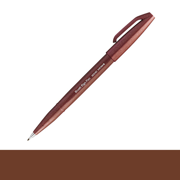 Pentel Arts Colour Brush Sign Pens BROWN