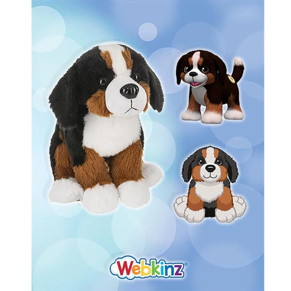 Webkinz By Ganz Plush Collectible Stuffed Animal Toy Pet - Bernese Mountain Dog (WK00025)