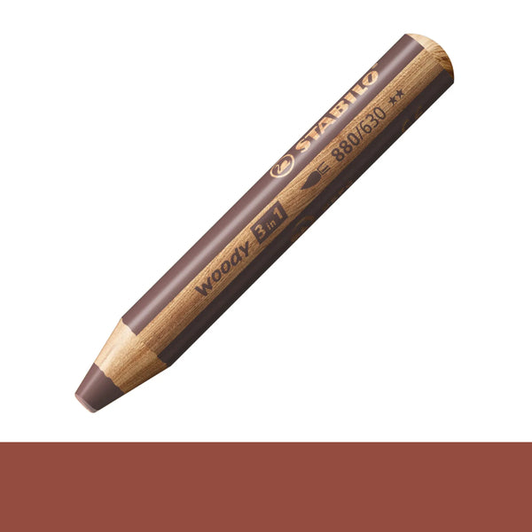 Stabilo Woody 3-in-1 Pencils BROWN