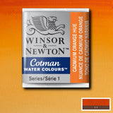 Winsor & Newton Cotman Watercolour Half Pans CAD ORANGE HUE