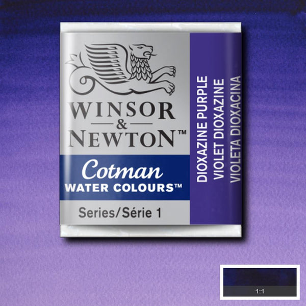 Winsor & Newton Cotman Watercolour Half Pans DIOXAZINE PURPLE